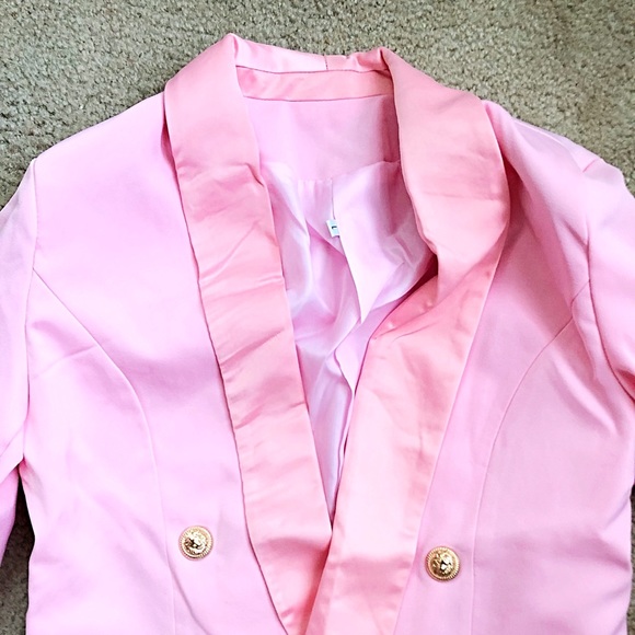 Baby pink buttoned blazer dress XL - Picture 9 of 9